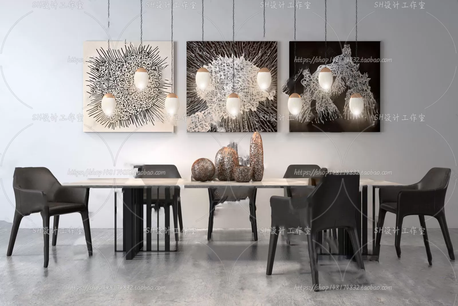 Table And Chairs – 3D Models – 0945