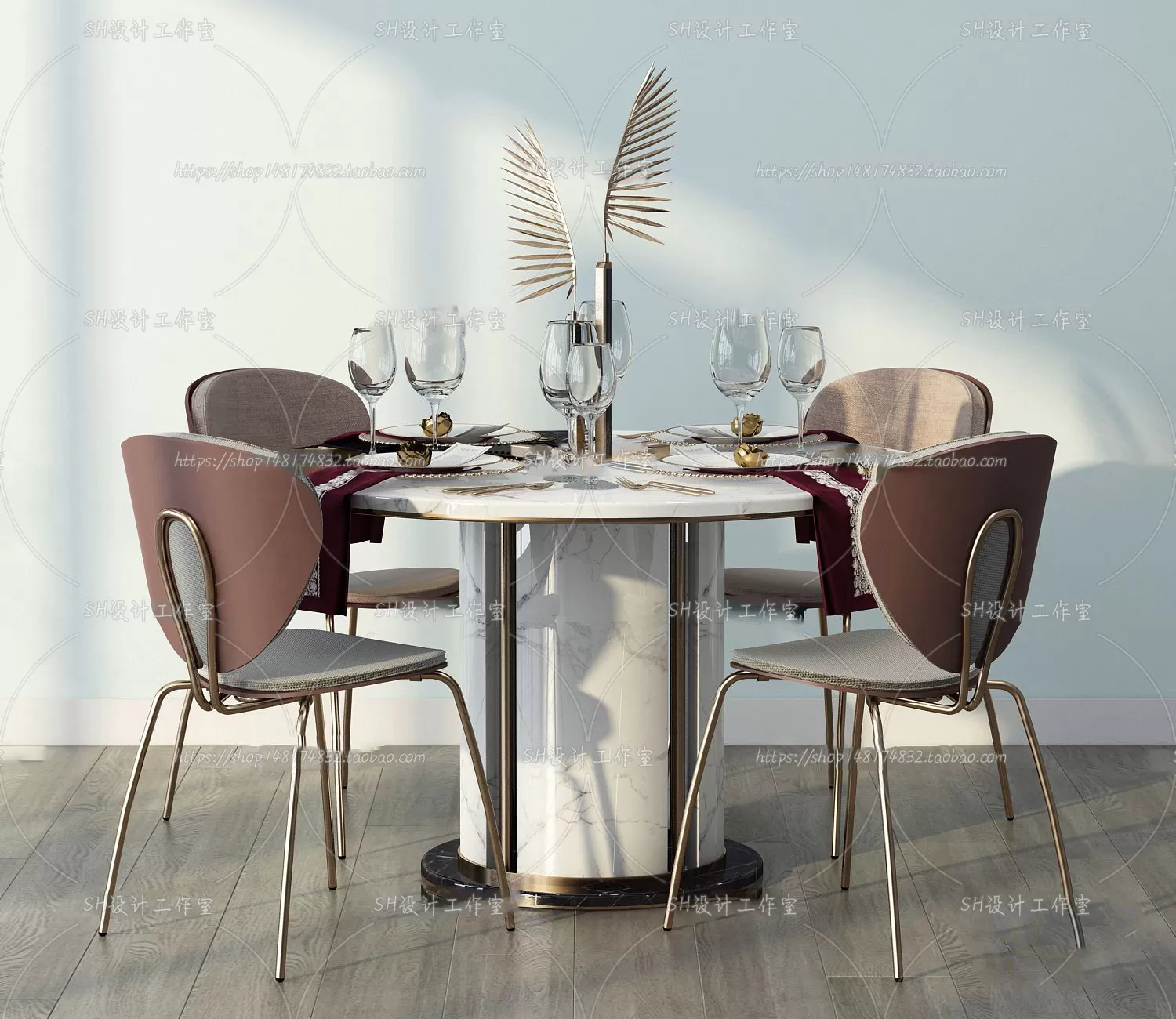 Table And Chairs – 3D Models – 0955