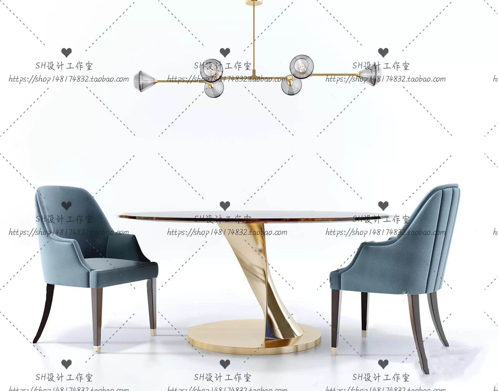 Table And Chairs – 3D Models – 0994