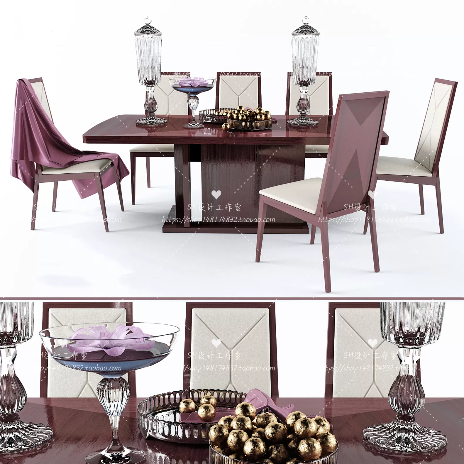 Table And Chairs – 3D Models – 0997