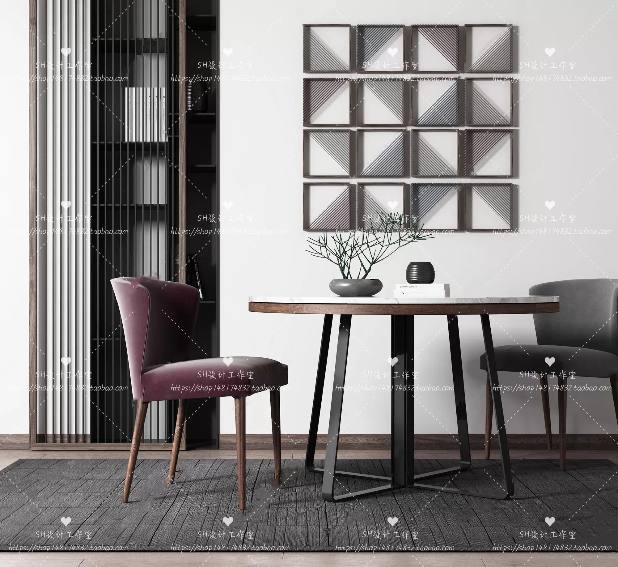 Table And Chairs – 3D Models – 1000