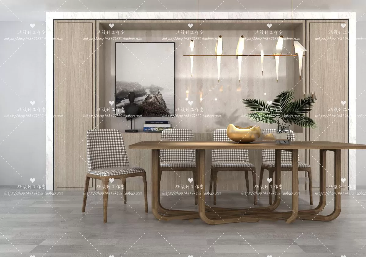 Table And Chairs – 3D Models – 1012