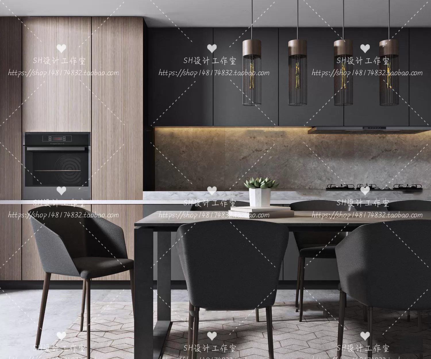 Table And Chairs – 3D Models – 1023