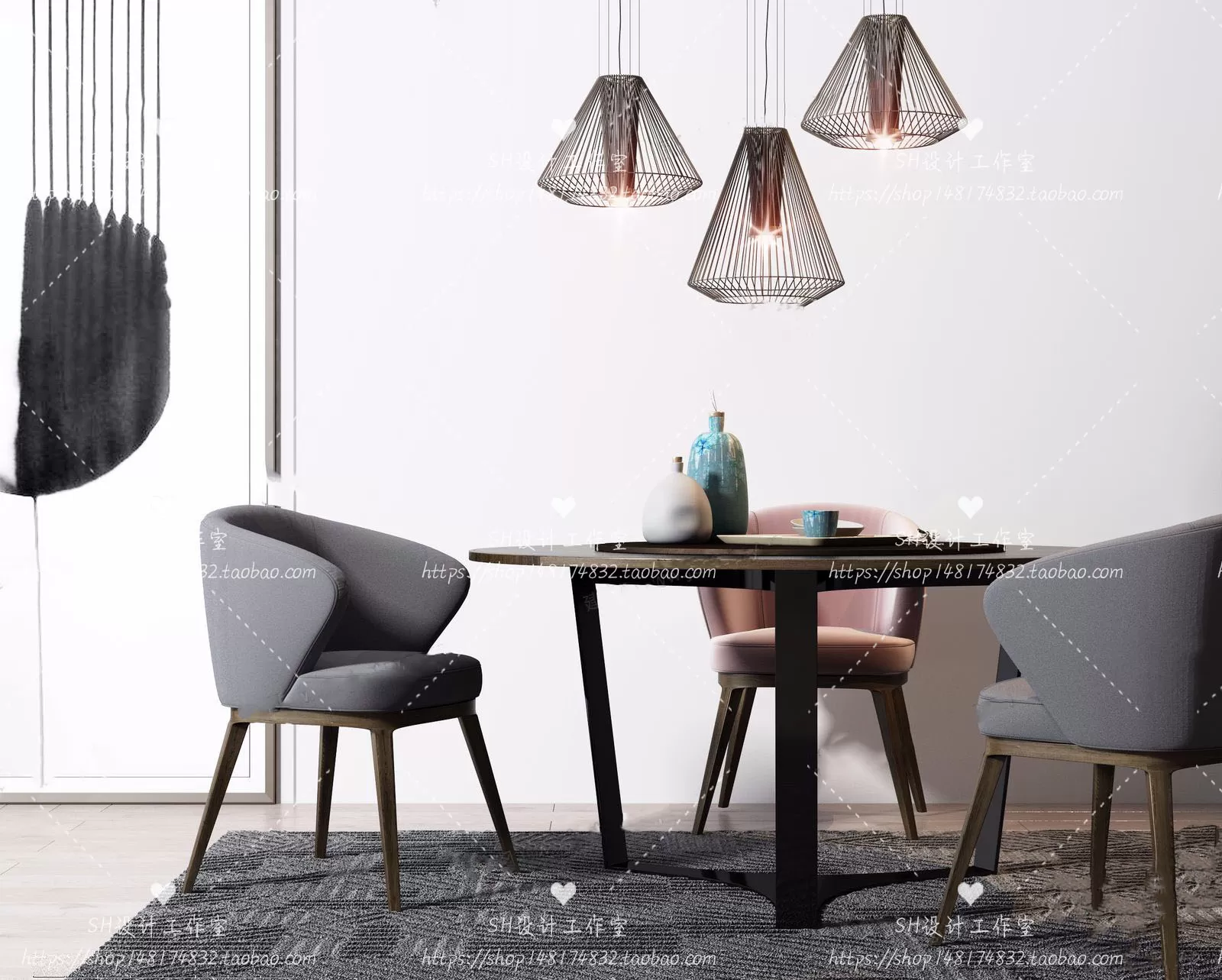 Table And Chairs – 3D Models – 1024