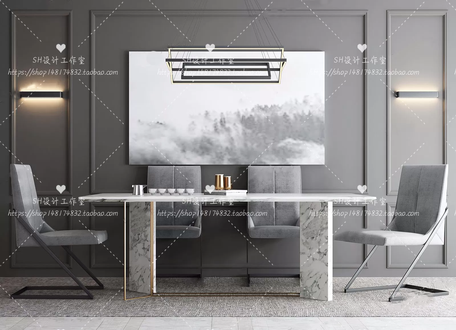 Table And Chairs – 3D Models – 1025