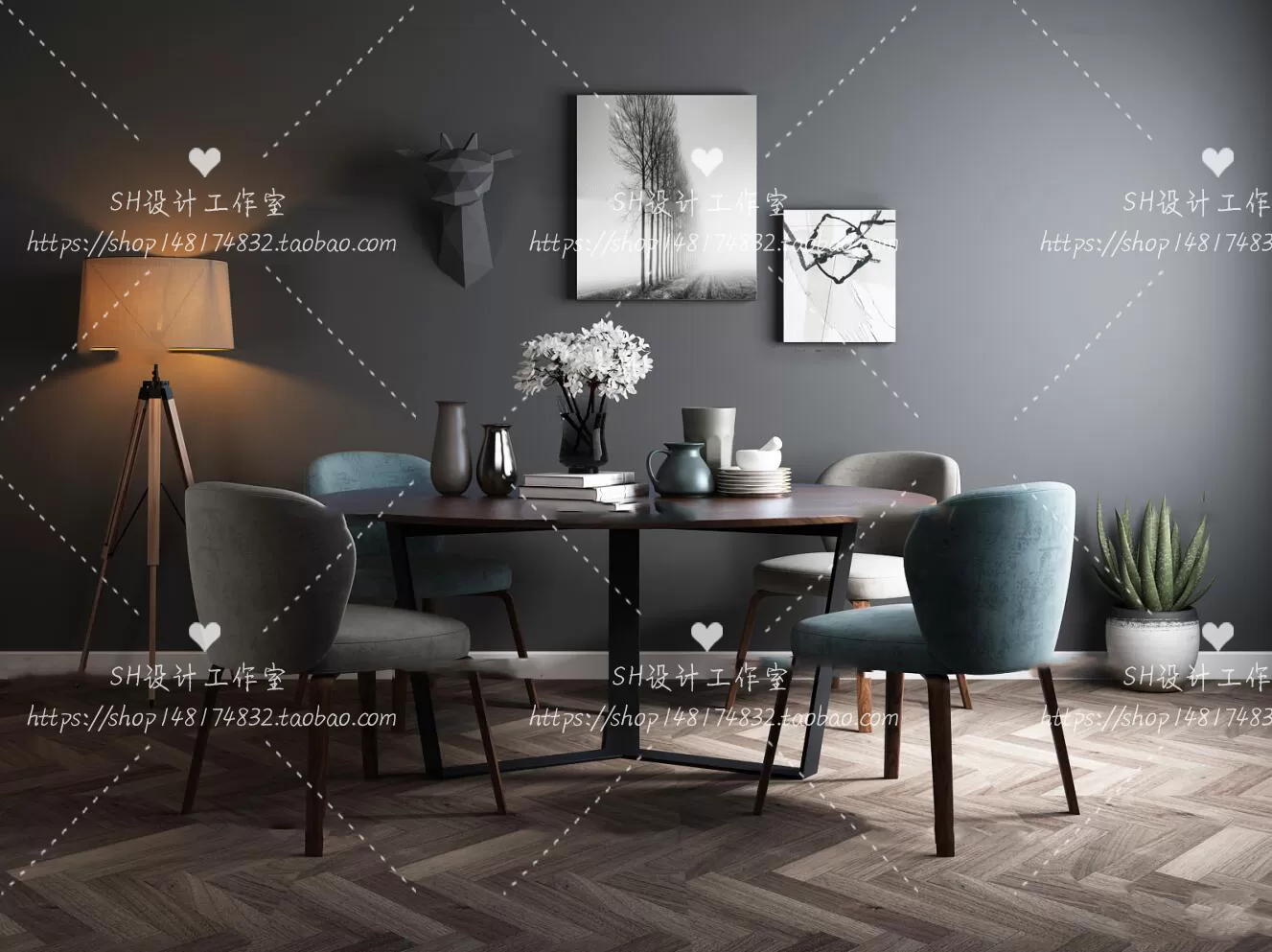 Table And Chairs – 3D Models – 1027