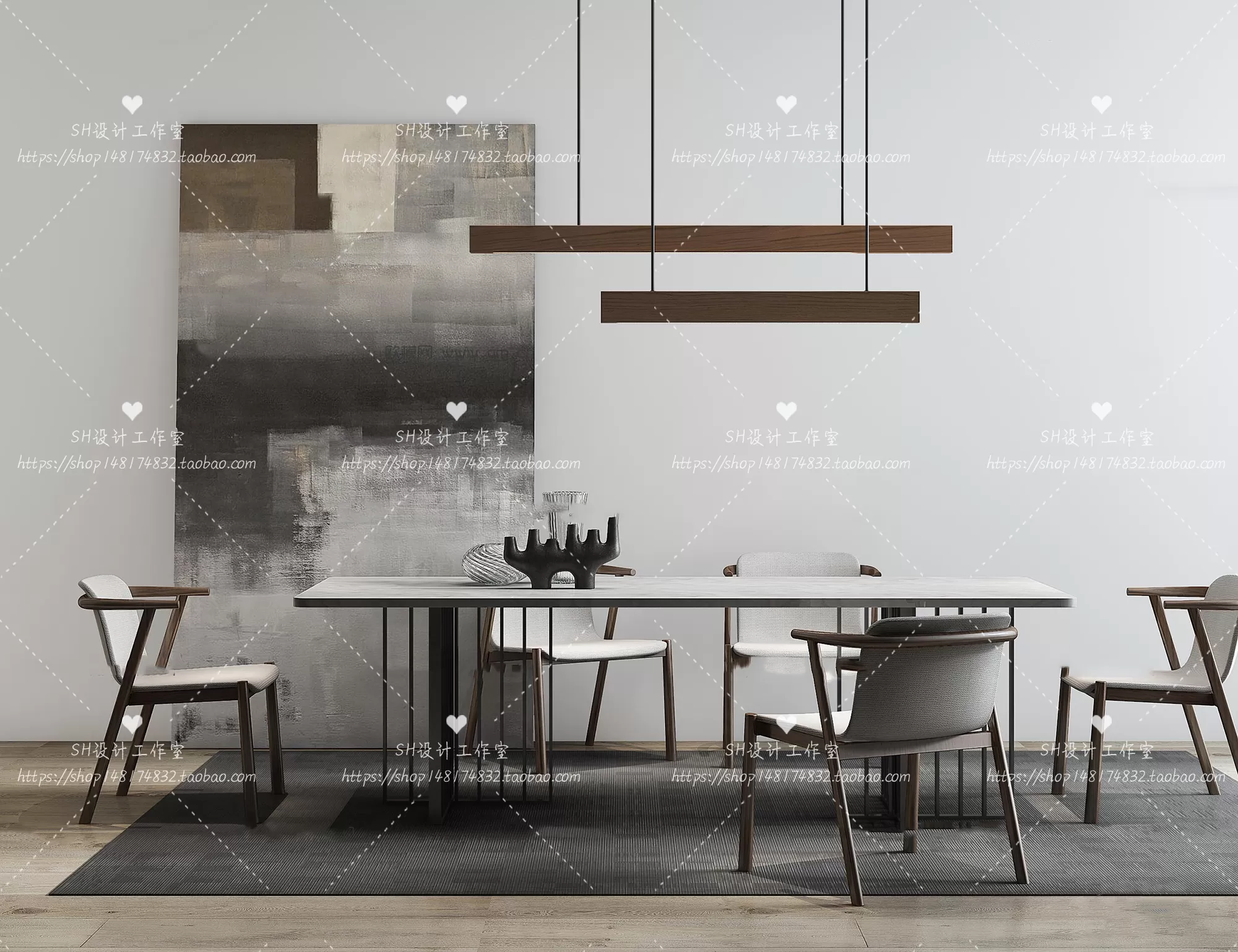 Table And Chairs – 3D Models – 1032