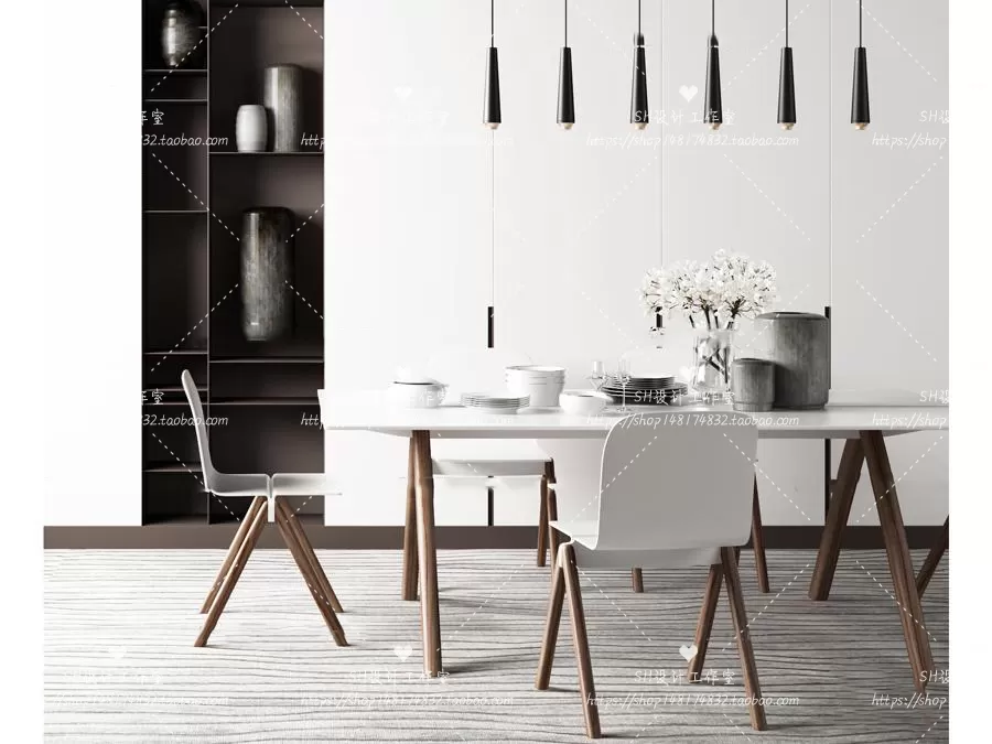 Table And Chairs – 3D Models – 1033