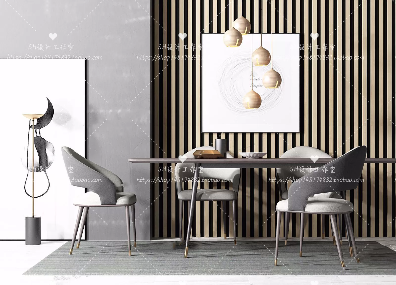 Table And Chairs – 3D Models – 1034