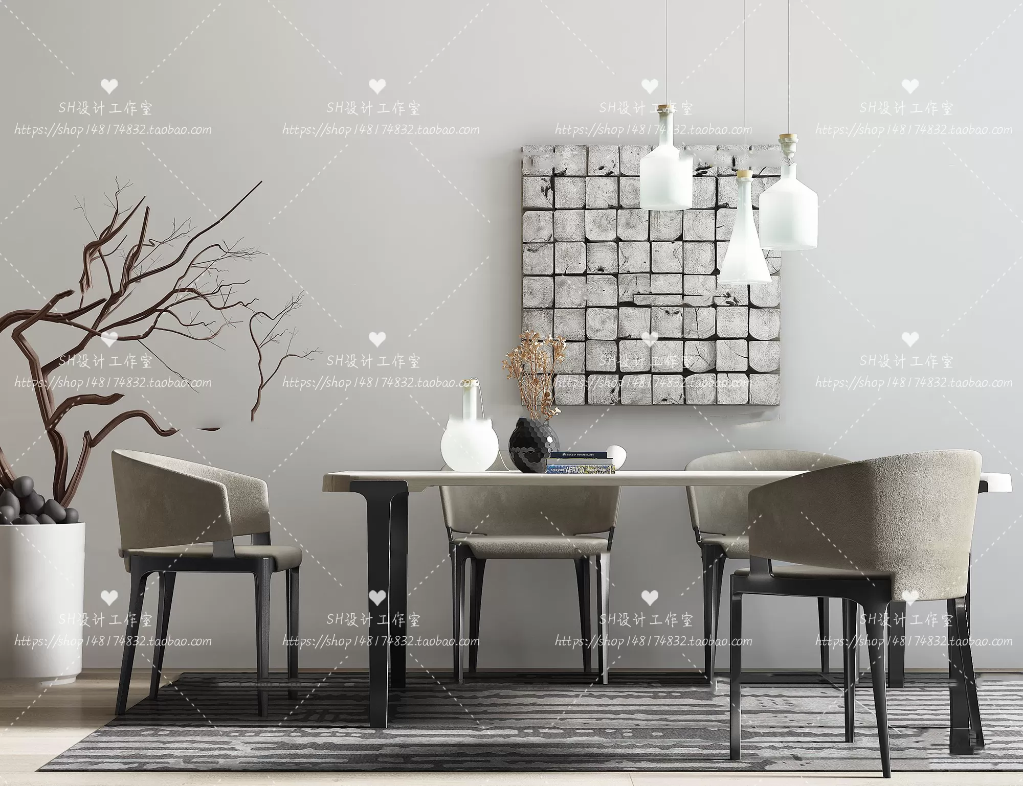 Table And Chairs – 3D Models – 1036