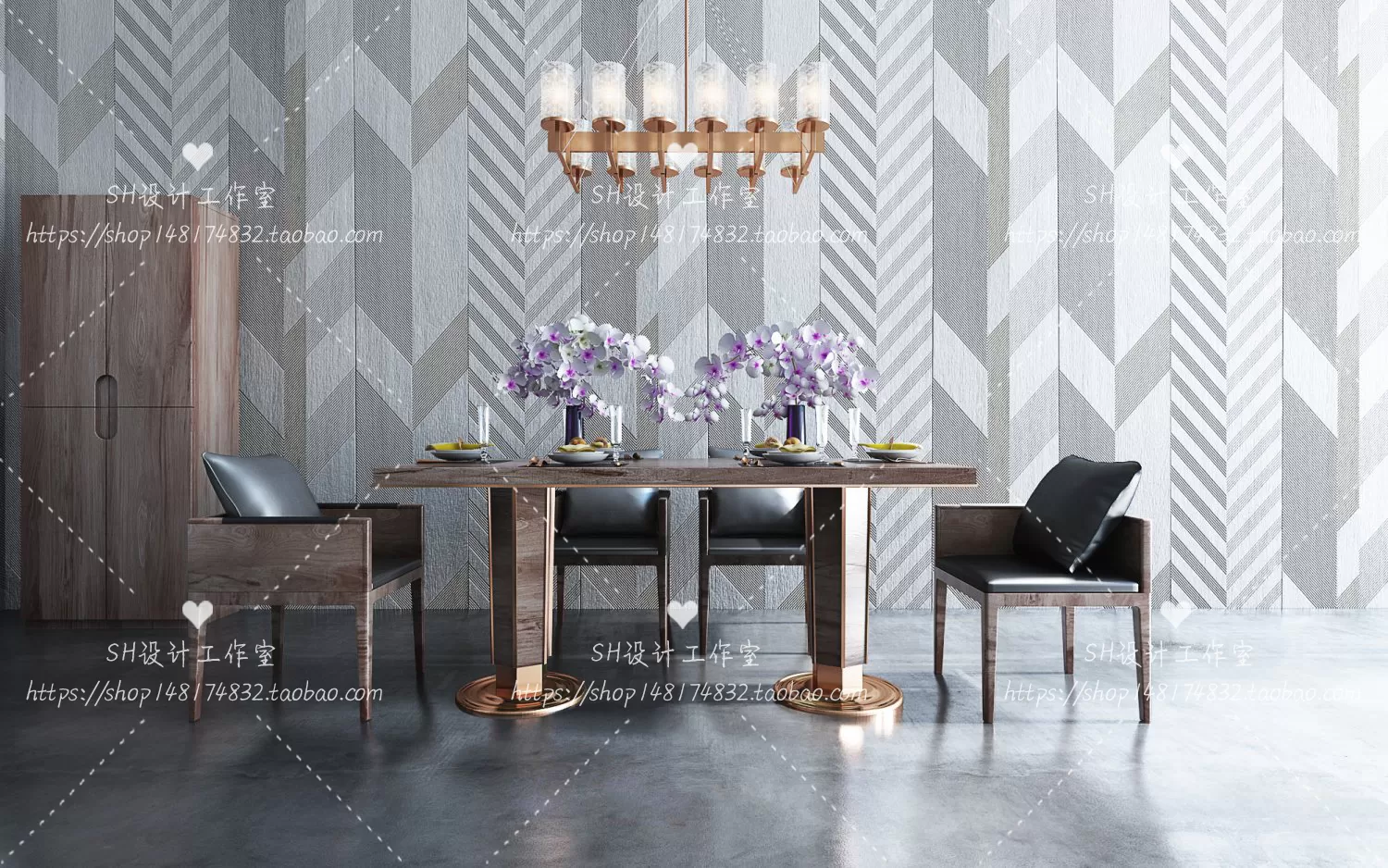 Table And Chairs – 3D Models – 1046