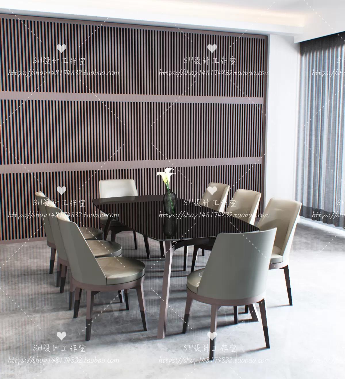 Table And Chairs – 3D Models – 1051