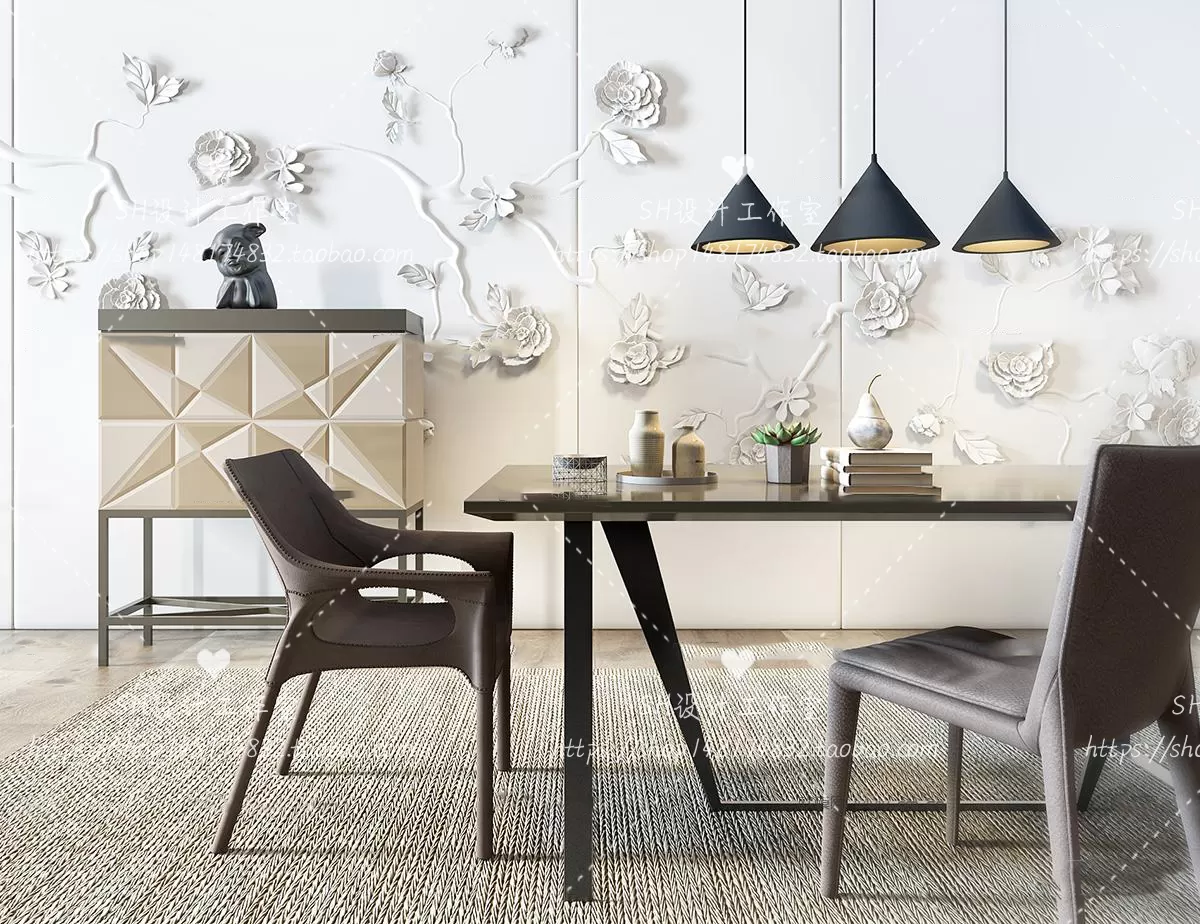 Table And Chairs – 3D Models – 1065