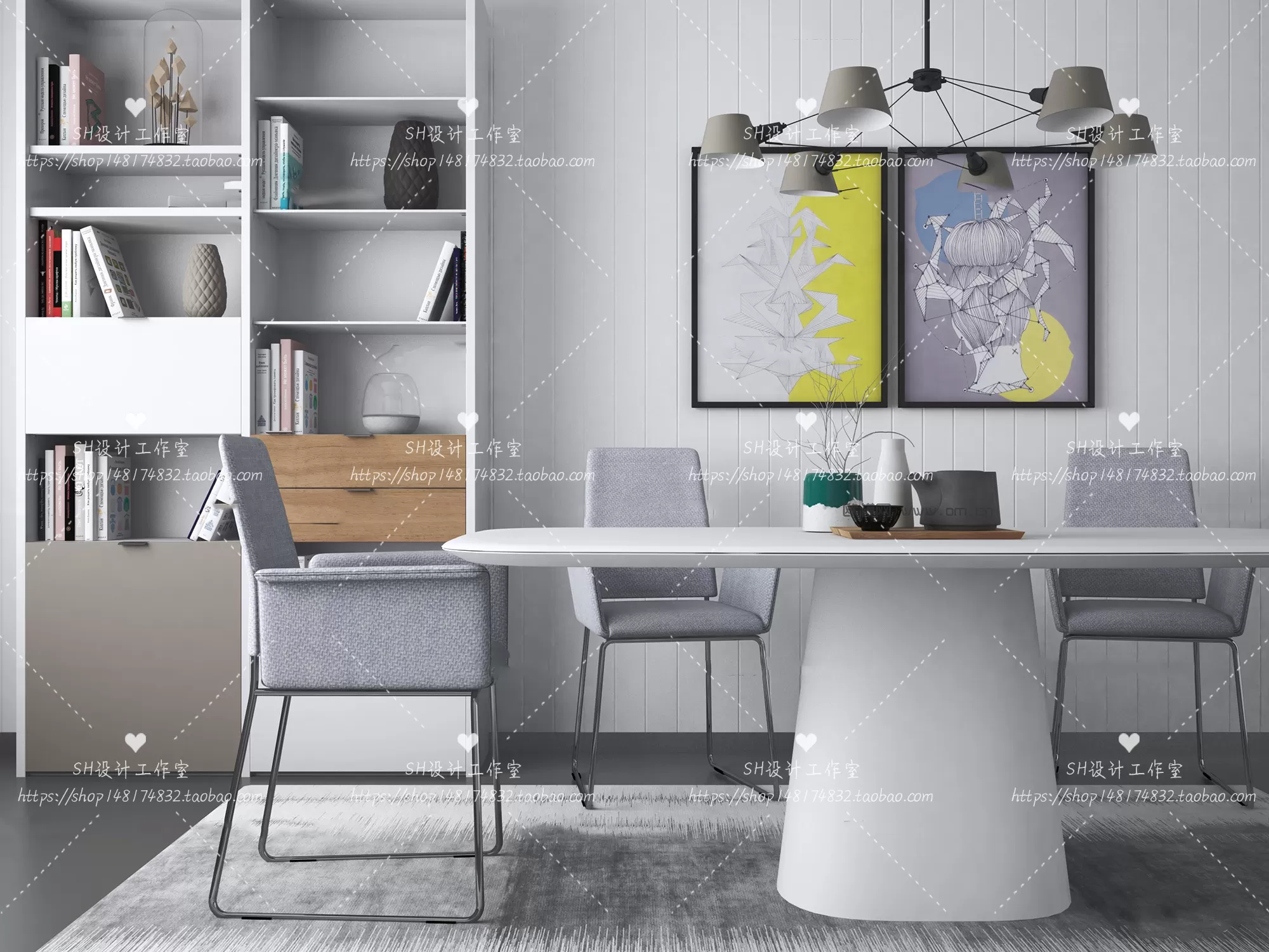 Table And Chairs – 3D Models – 1066