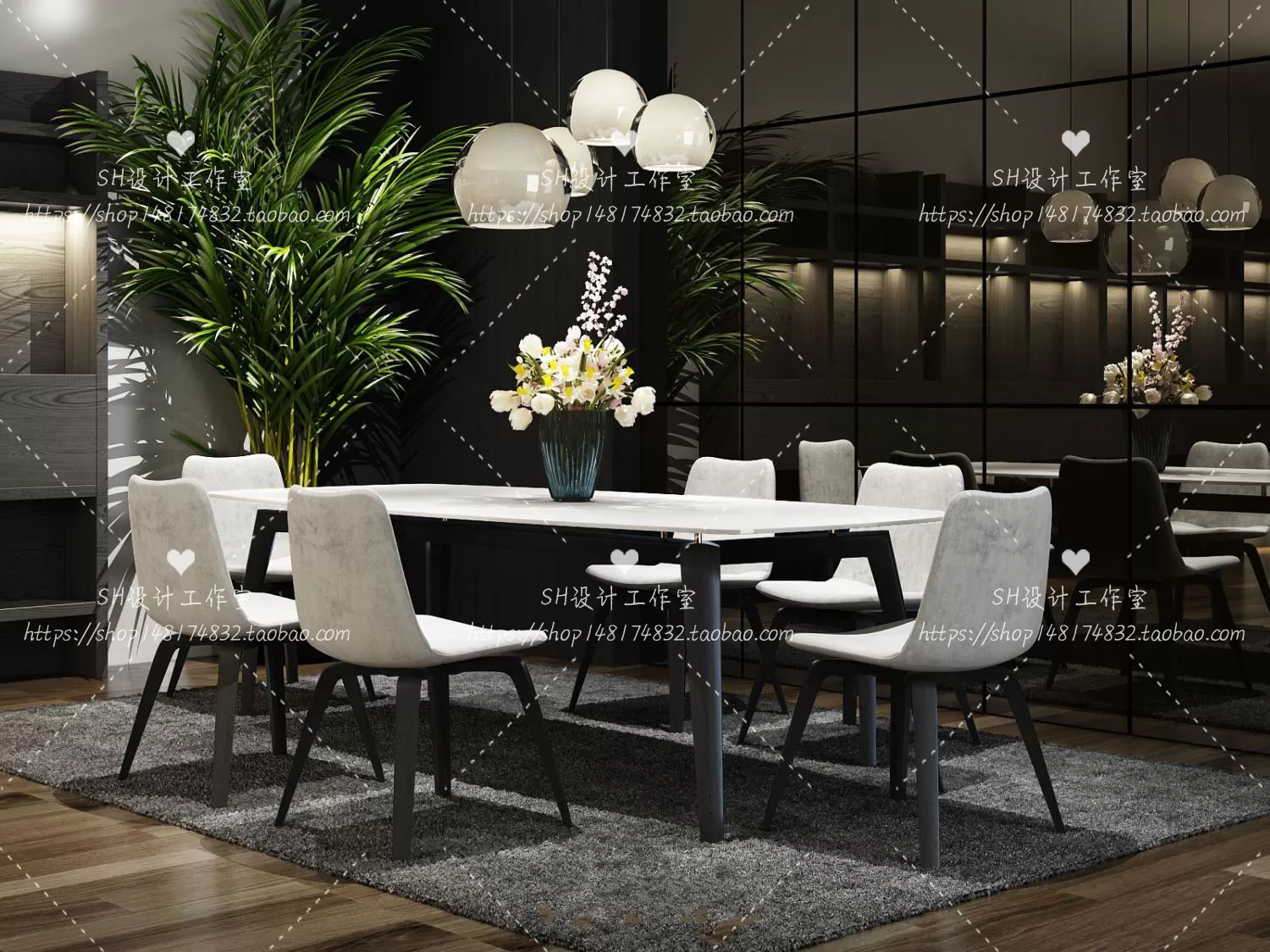 Table And Chairs – 3D Models – 1072