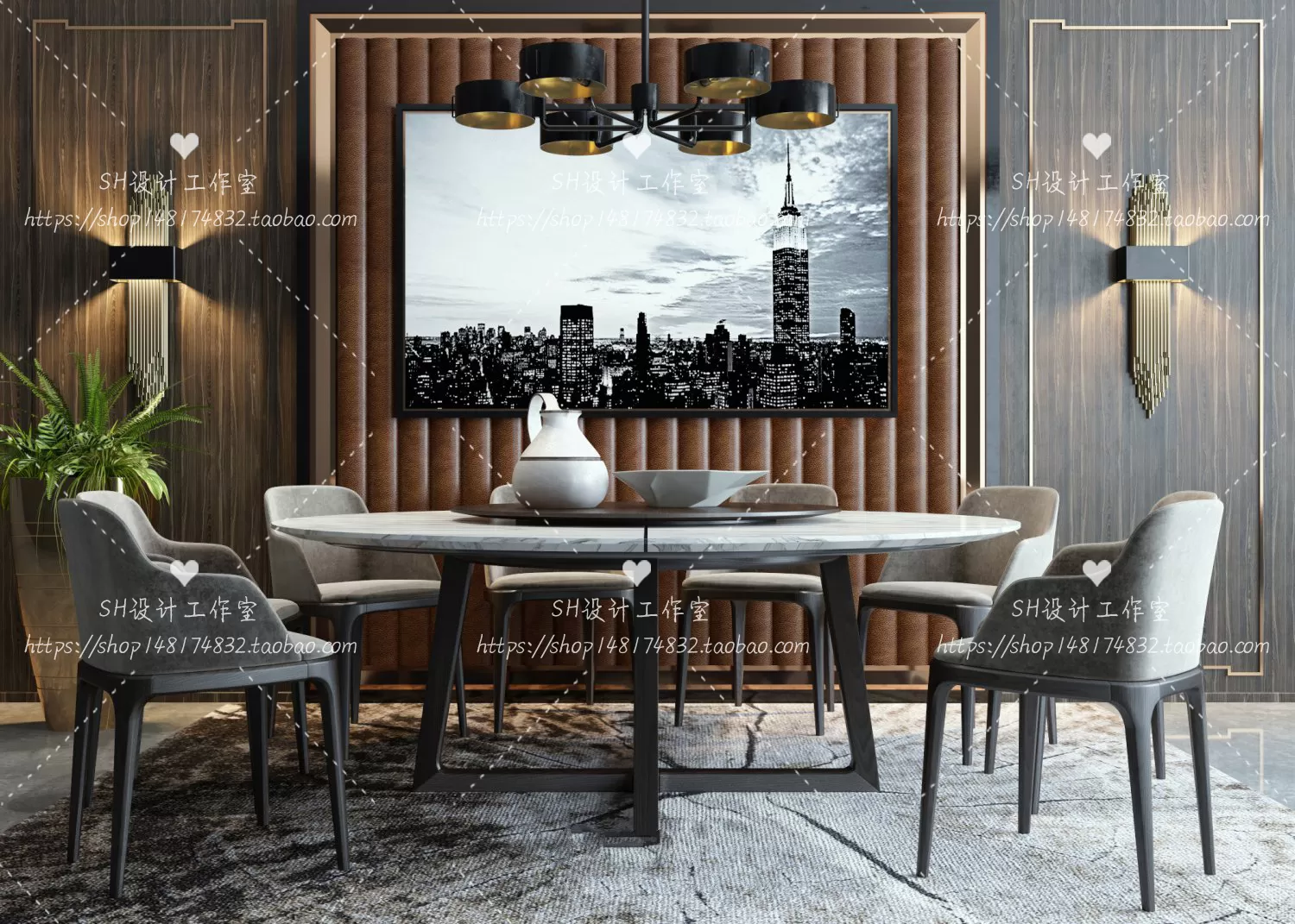 Table And Chairs – 3D Models – 1074