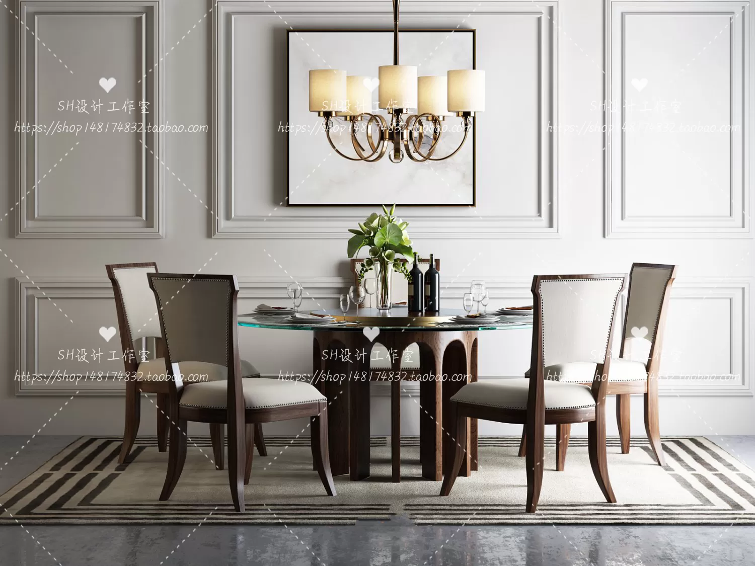 Table And Chairs – 3D Models – 1075