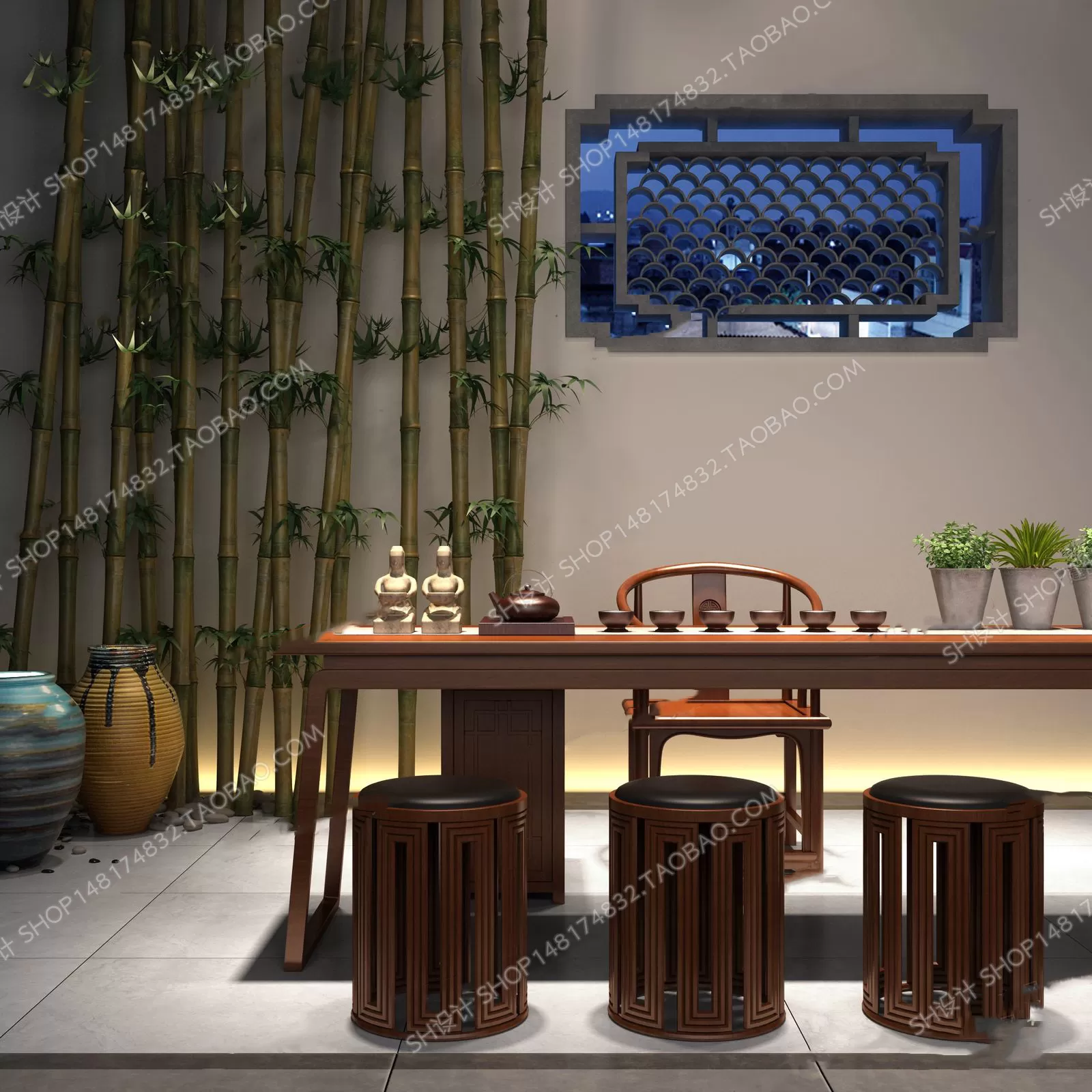 Tea Coffee Table – 3D Models – 1088