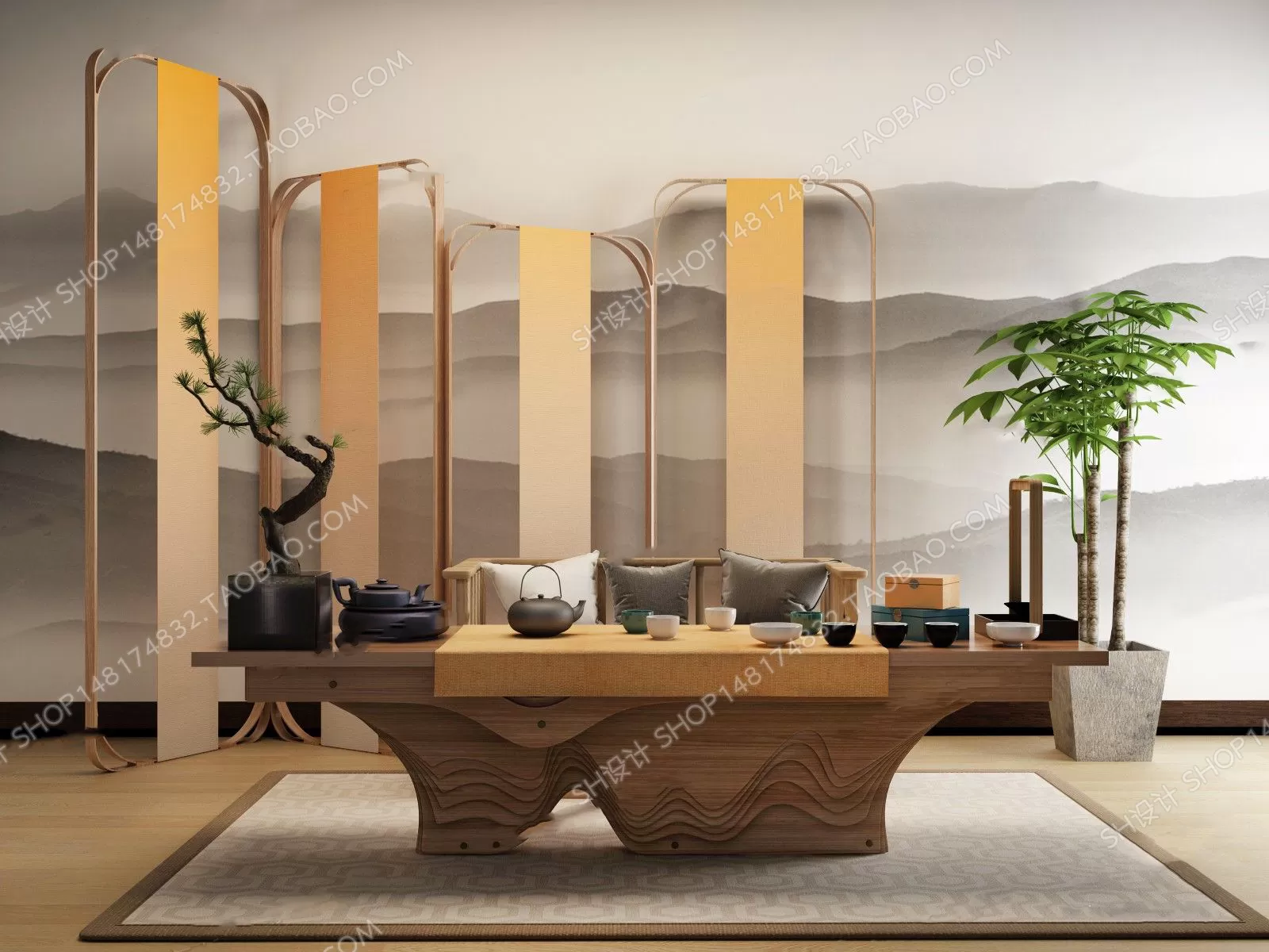 Tea Coffee Table – 3D Models – 1089