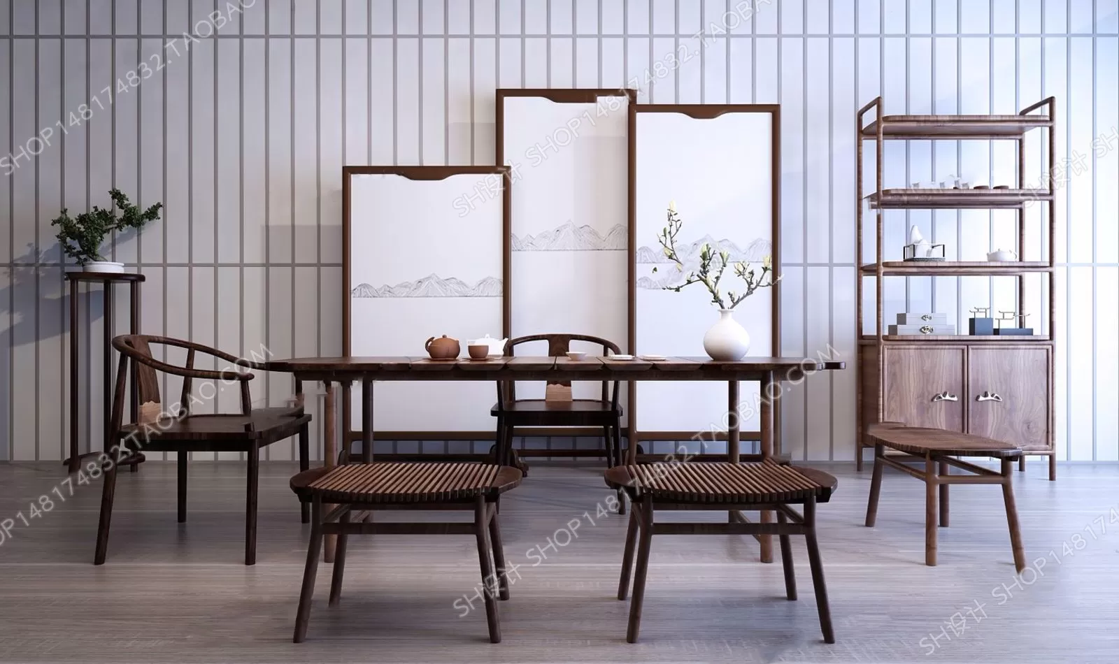 Tea Coffee Table – 3D Models – 1092