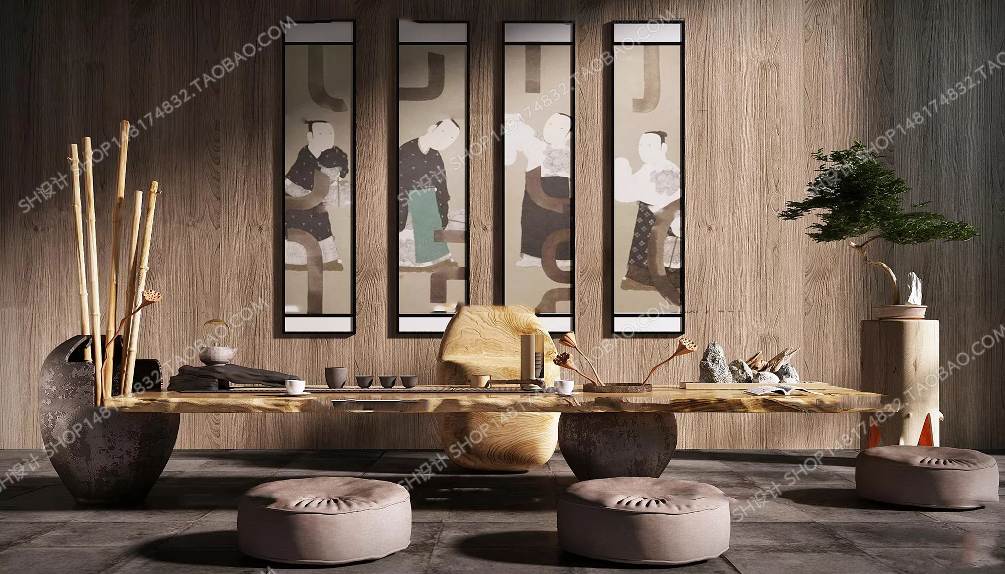 Tea Coffee Table – 3D Models – 1109