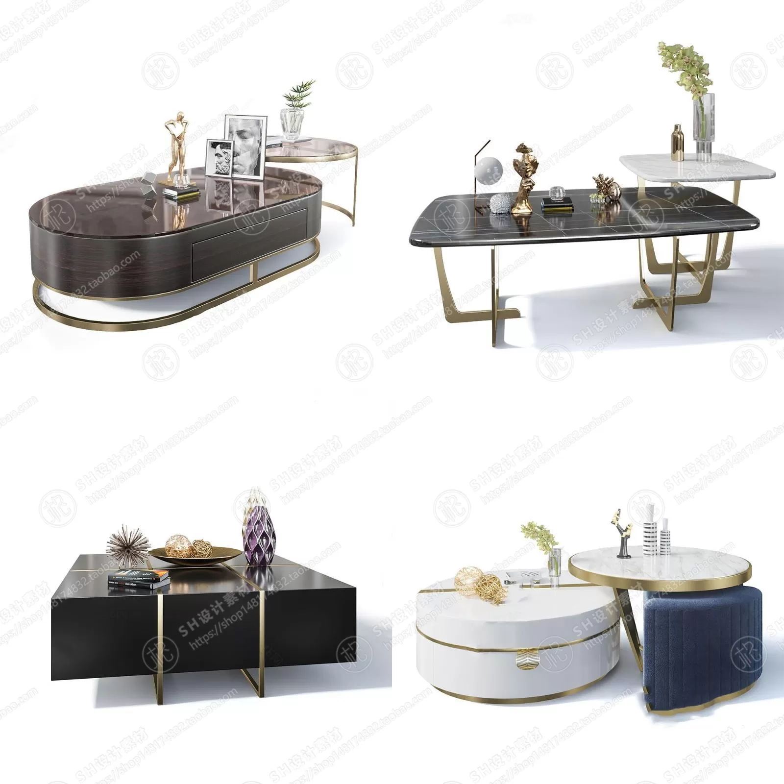 Tea Coffee Table – 3D Models – 1157