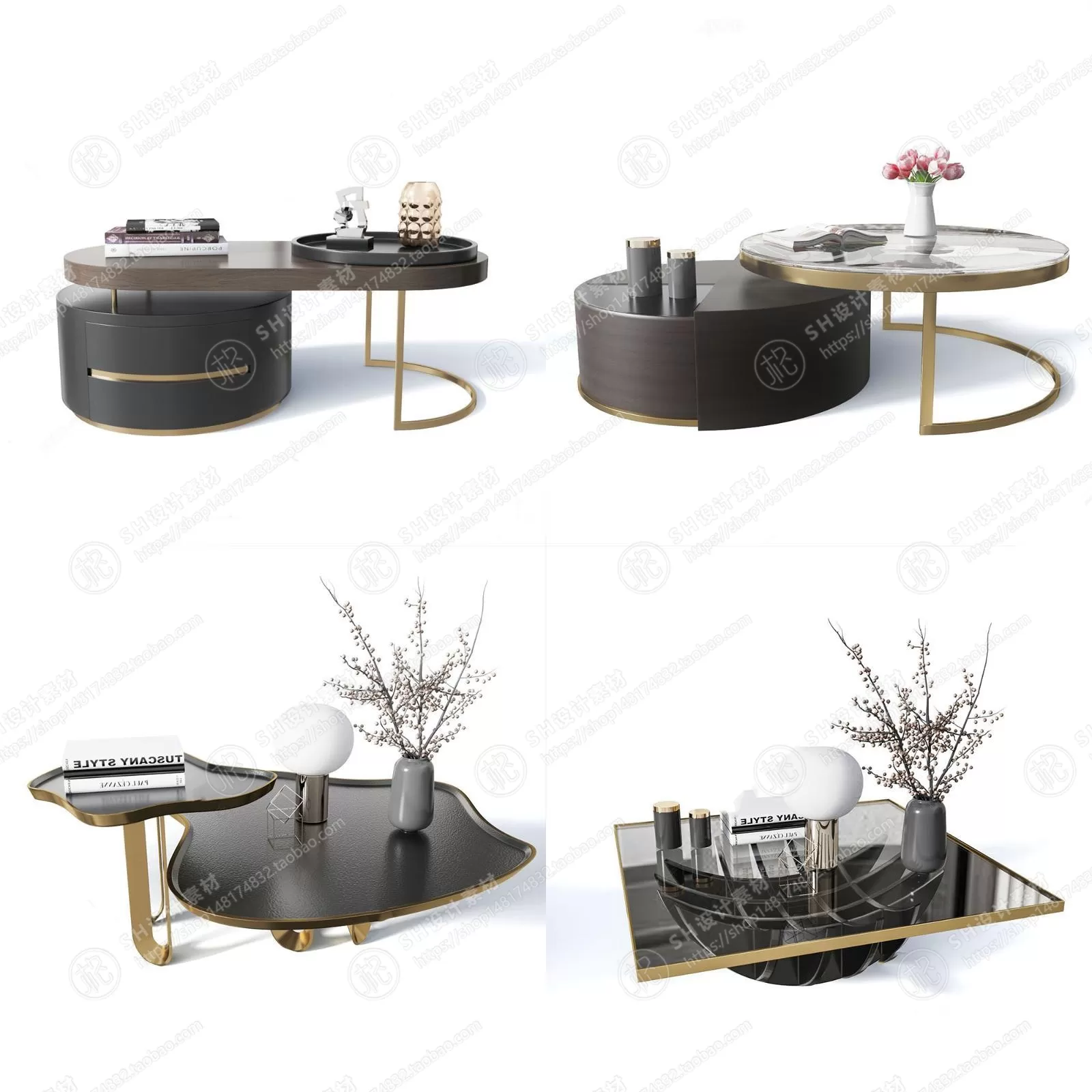 Tea Coffee Table – 3D Models – 1158