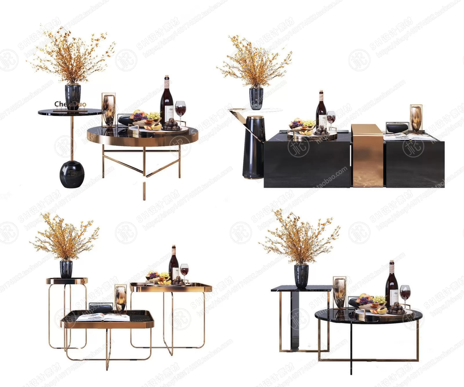 Tea Coffee Table – 3D Models – 1159