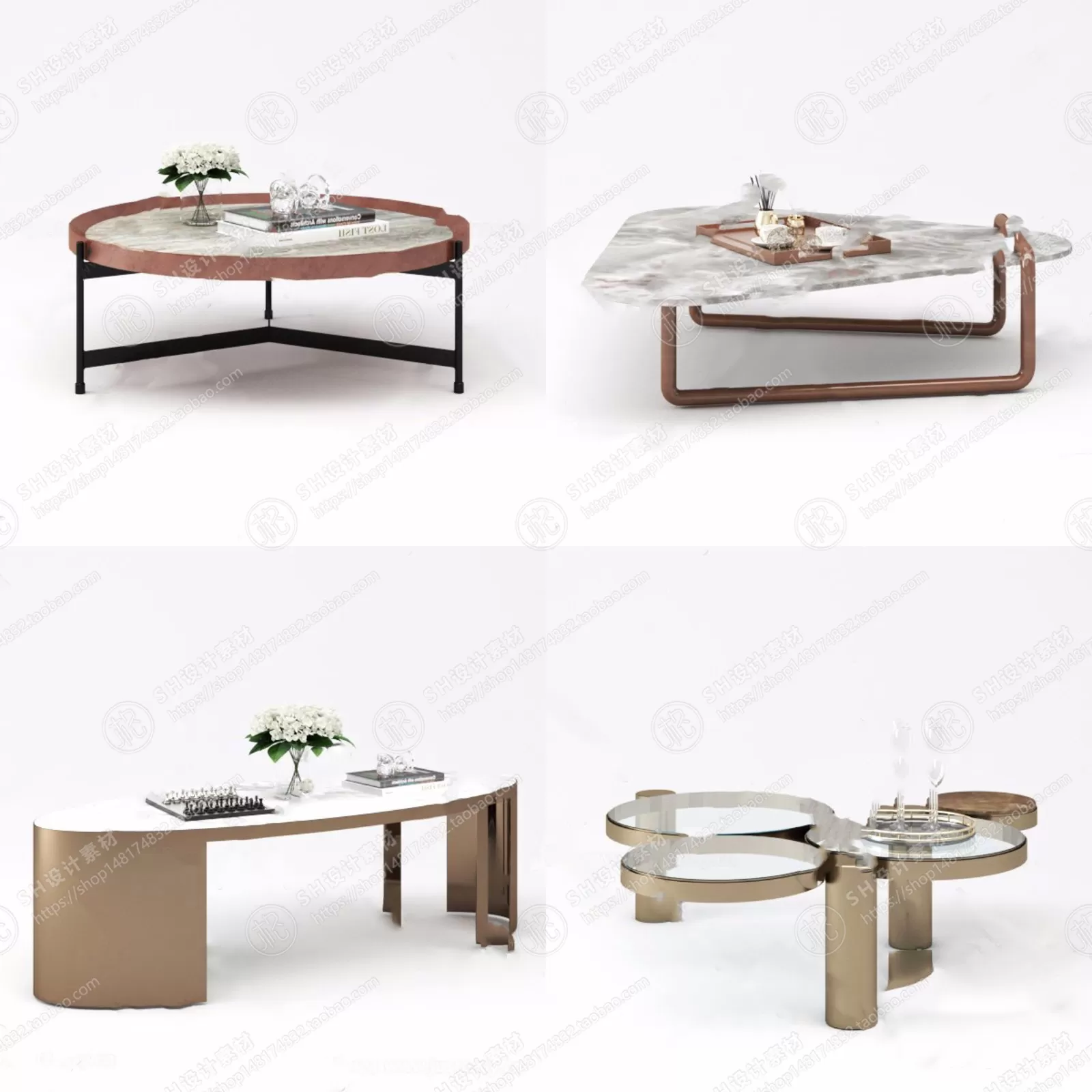 Tea Coffee Table – 3D Models – 1168