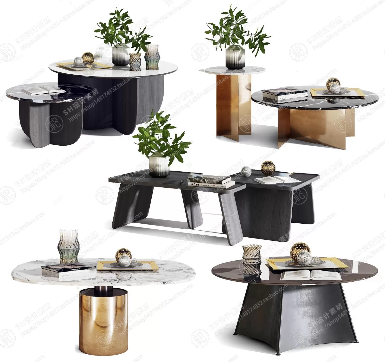 Tea Coffee Table – 3D Models – 1174