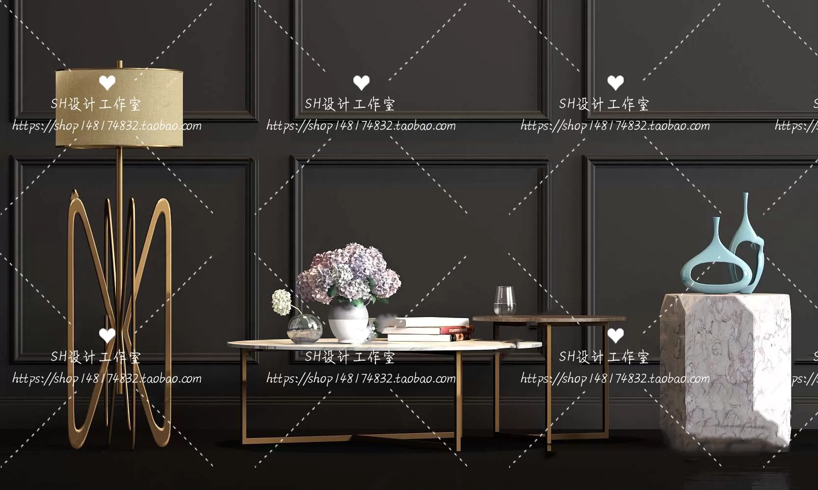 Tea Coffee Table – 3D Models – 1191