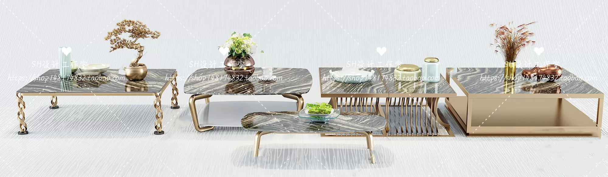 Tea Coffee Table – 3D Models – 1208