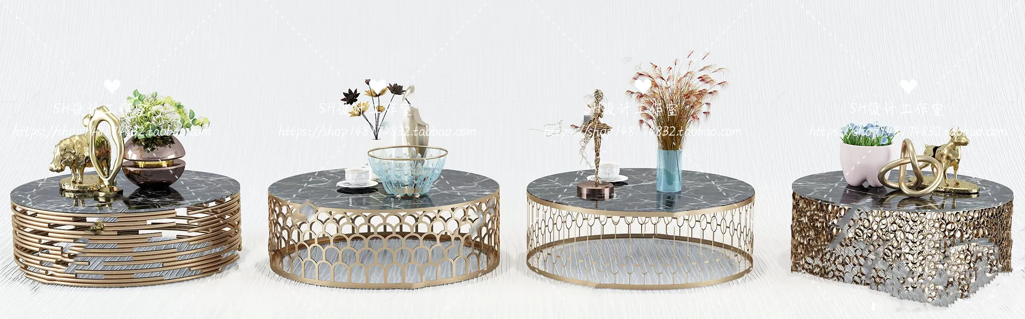 Tea Coffee Table – 3D Models – 1209