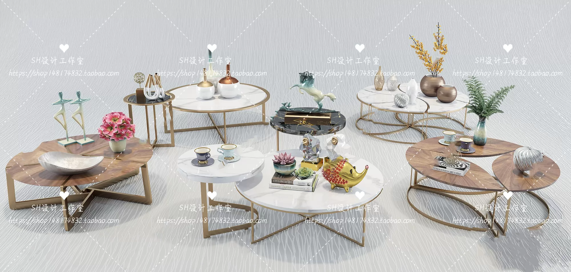 Tea Coffee Table – 3D Models – 1215