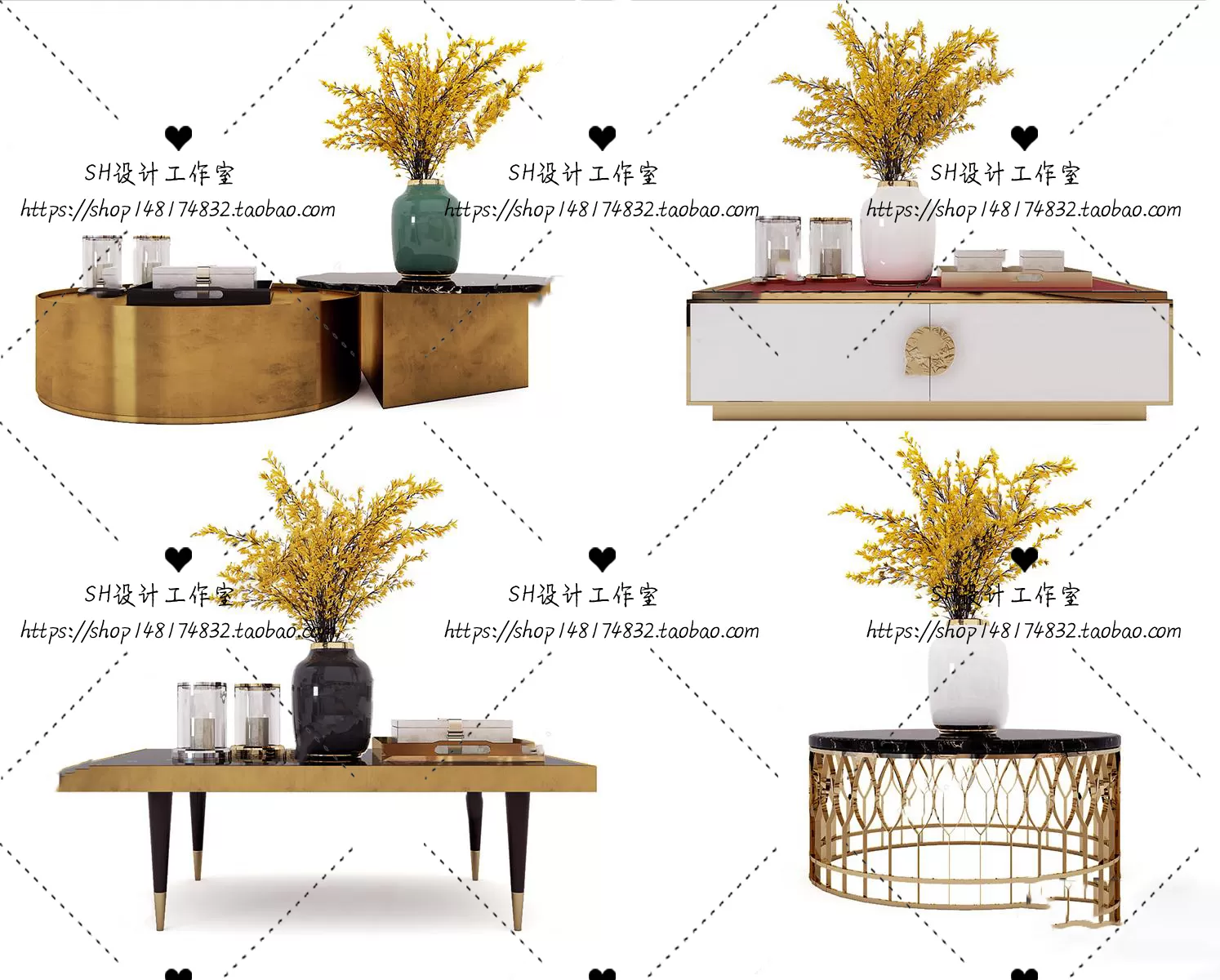 Tea Coffee Table – 3D Models – 1218