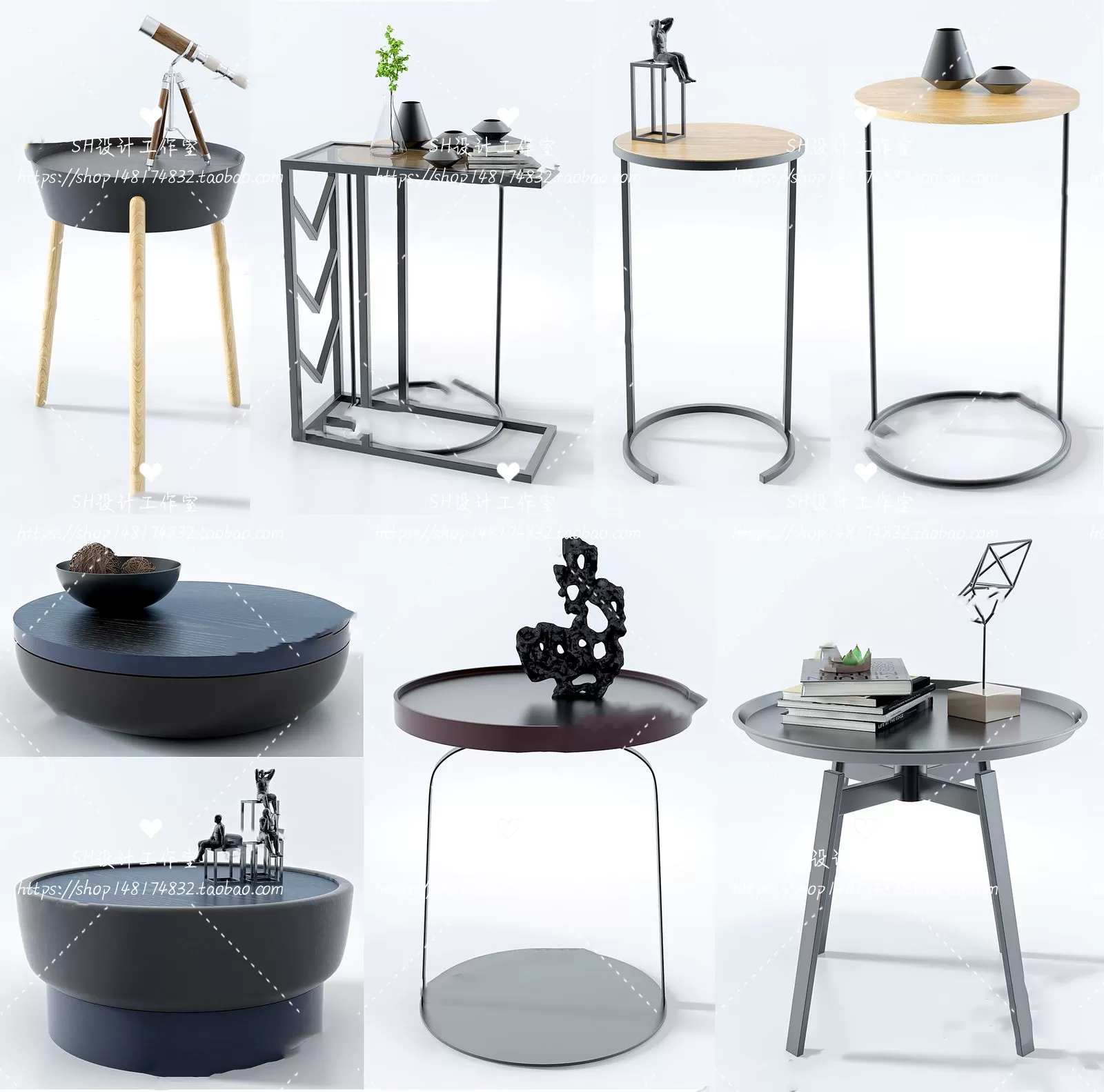 Tea Coffee Table – 3D Models – 1225