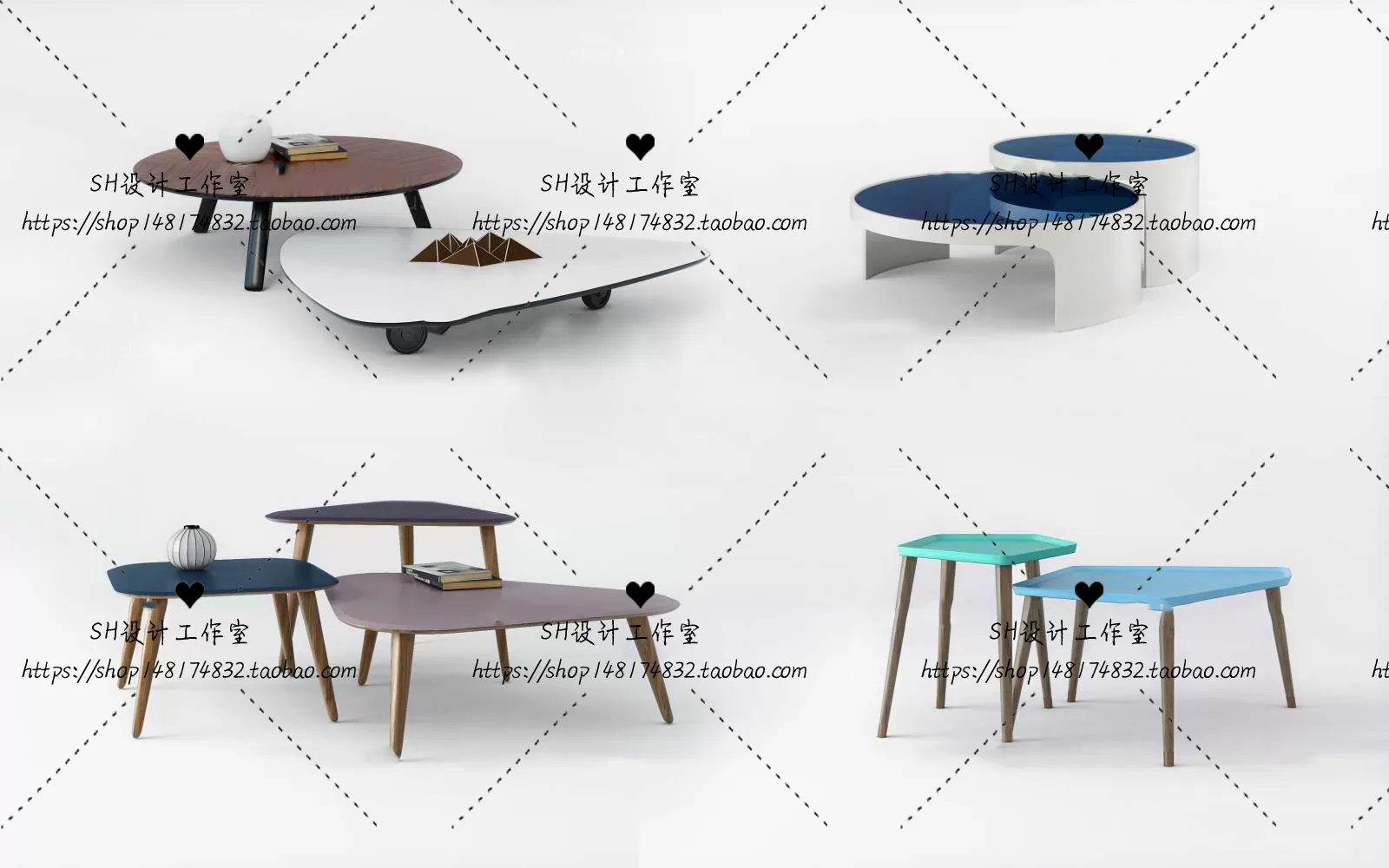 Tea Coffee Table – 3D Models – 1234