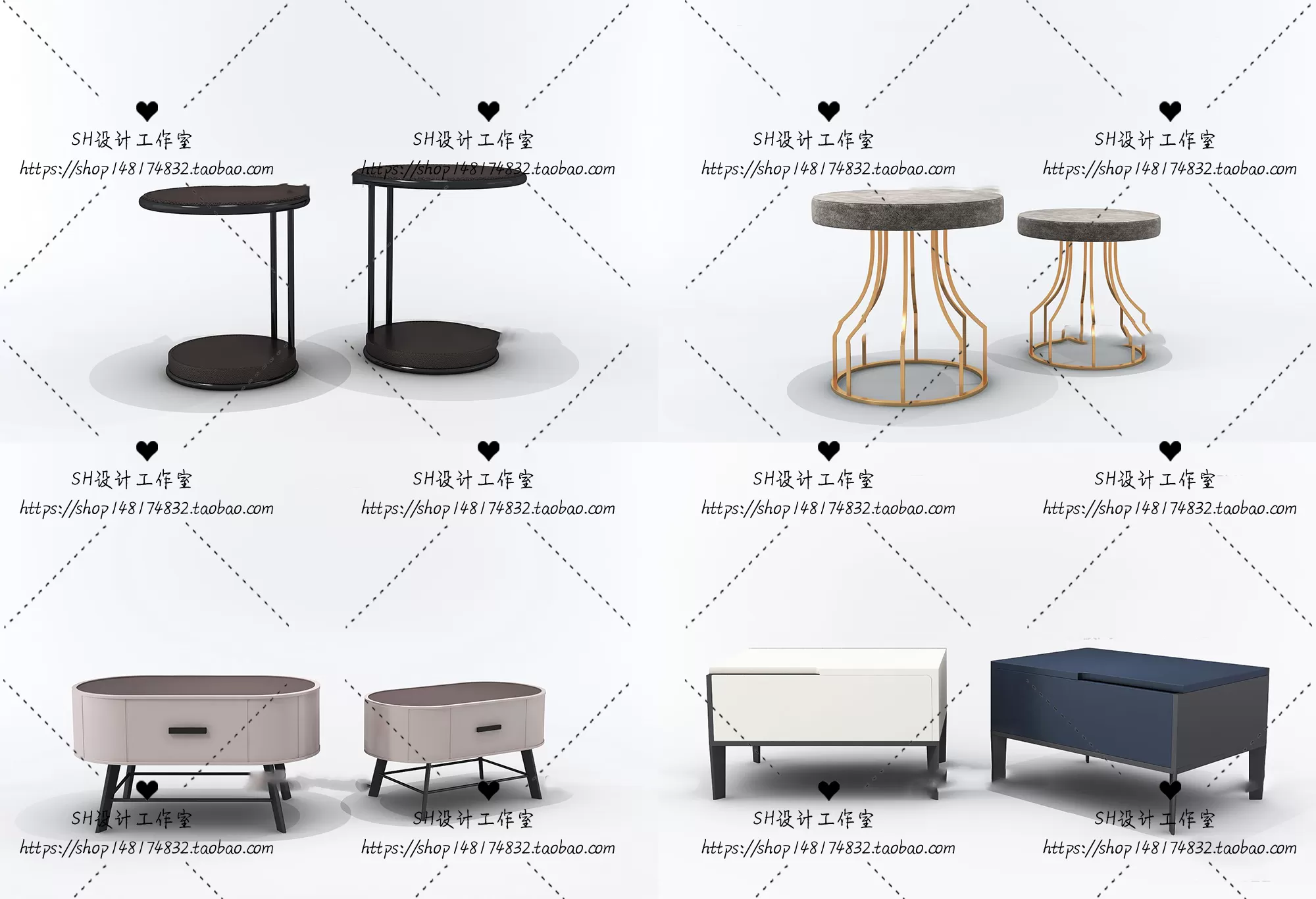 Tea Coffee Table – 3D Models – 1236