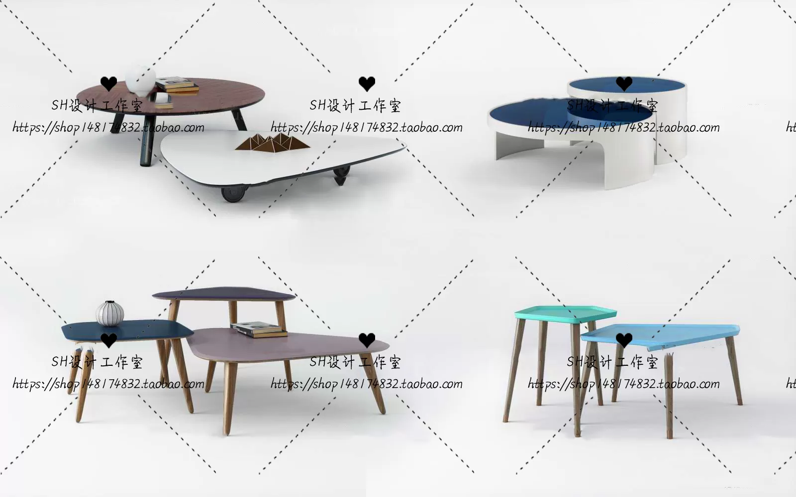 Tea Coffee Table – 3D Models – 1240
