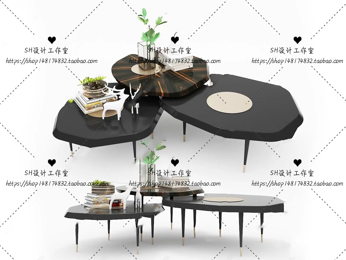 Tea Coffee Table – 3D Models – 1243 Tea Coffee Table – 3D Models – 1243