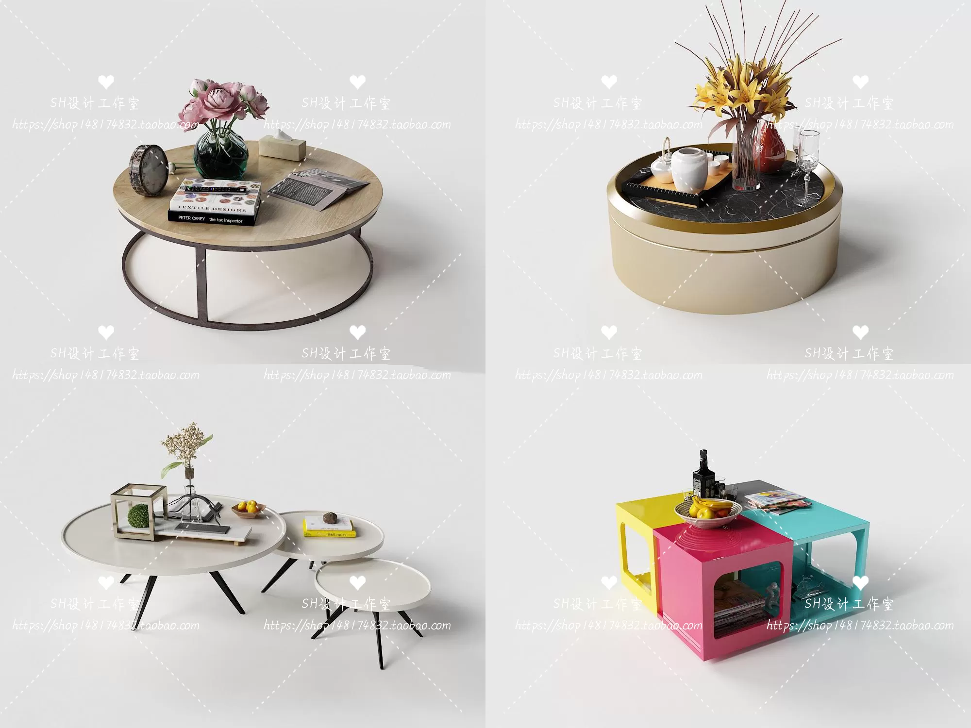 Tea Coffee Table – 3D Models – 1244