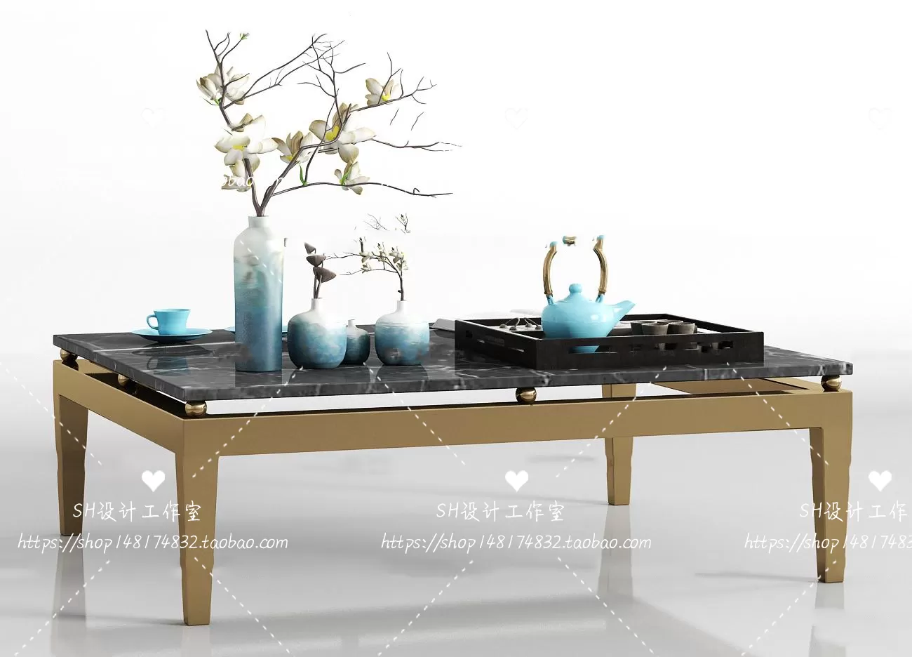 Tea Coffee Table – 3D Models – 1254