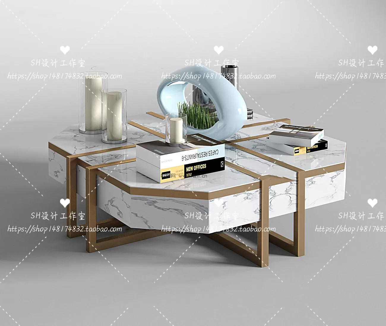 Tea Coffee Table – 3D Models – 1269