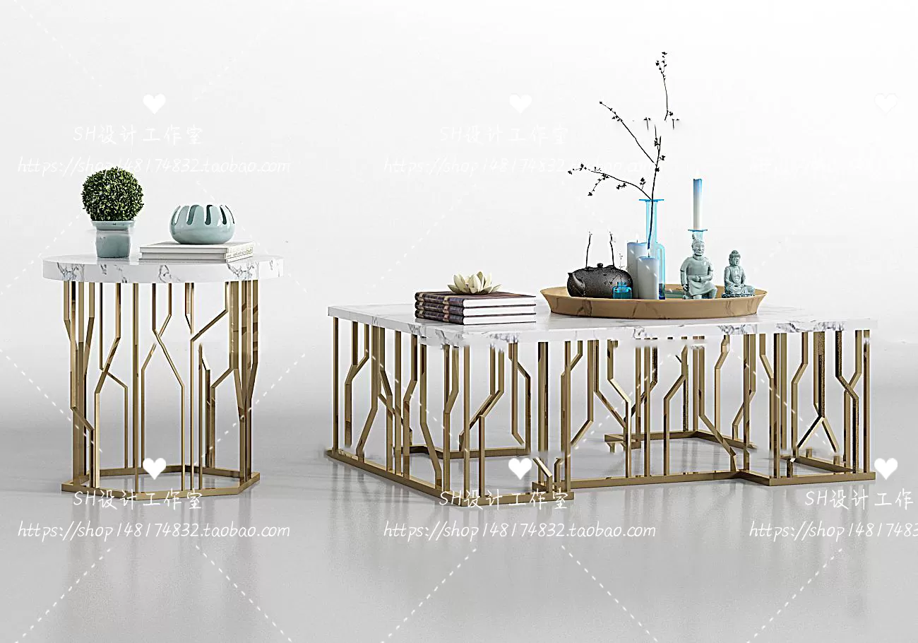 Tea Coffee Table – 3D Models – 1273