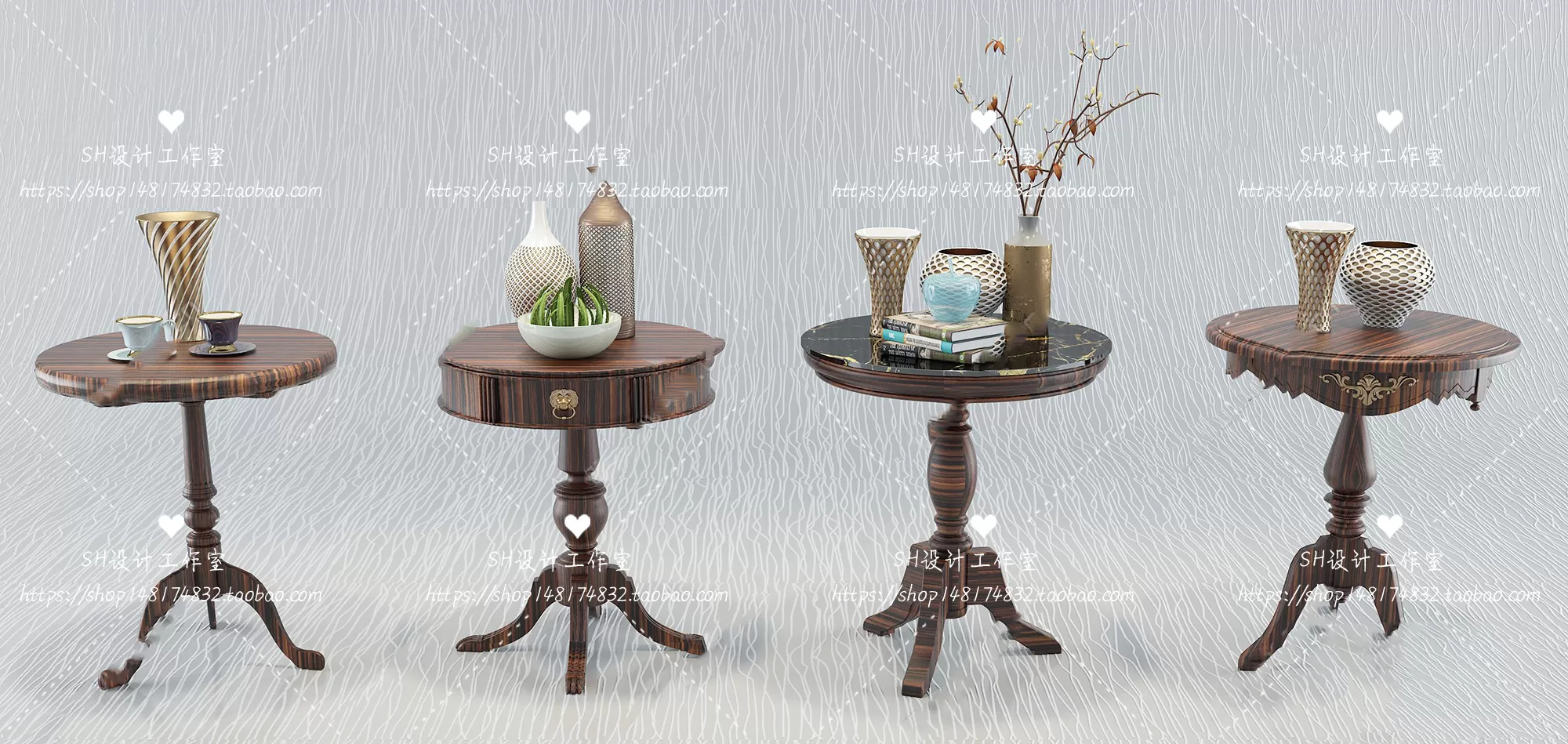Tea Coffee Table – 3D Models – 1286
