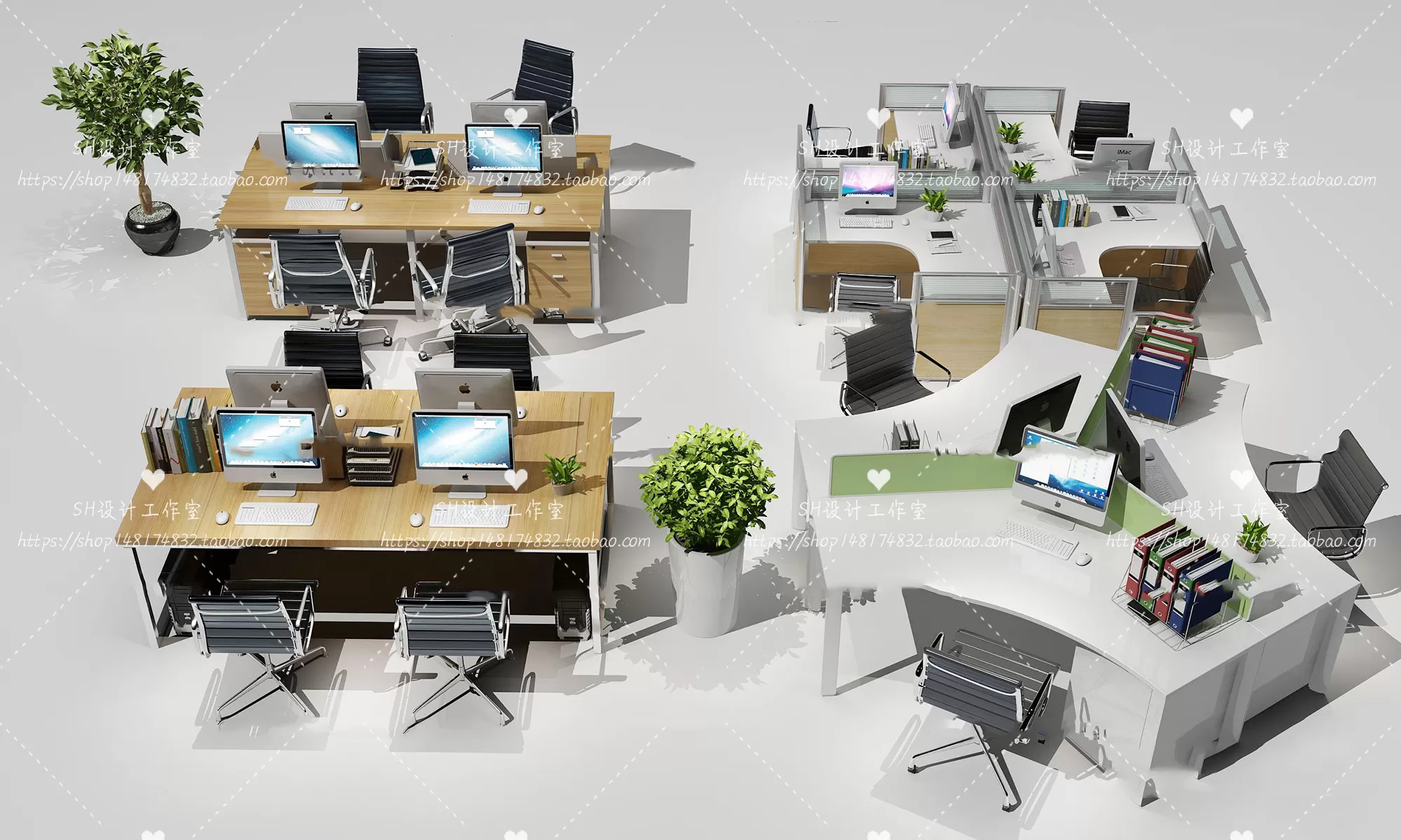 Office Table – Desk – 3D Models – 1389