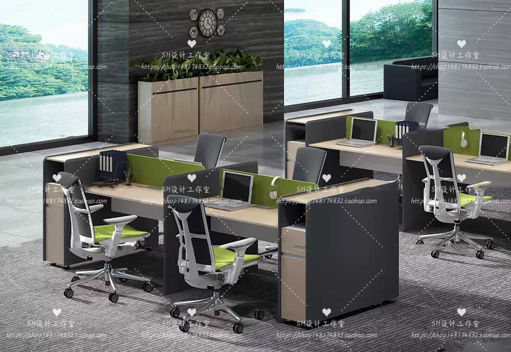 Office Table – Desk – 3D Models – 1390