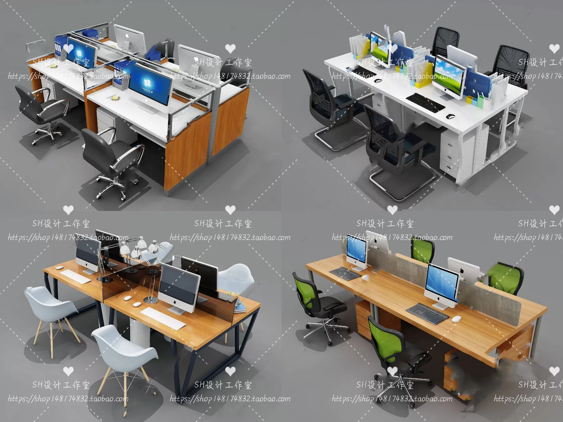 Office Table – Desk – 3D Models – 1399