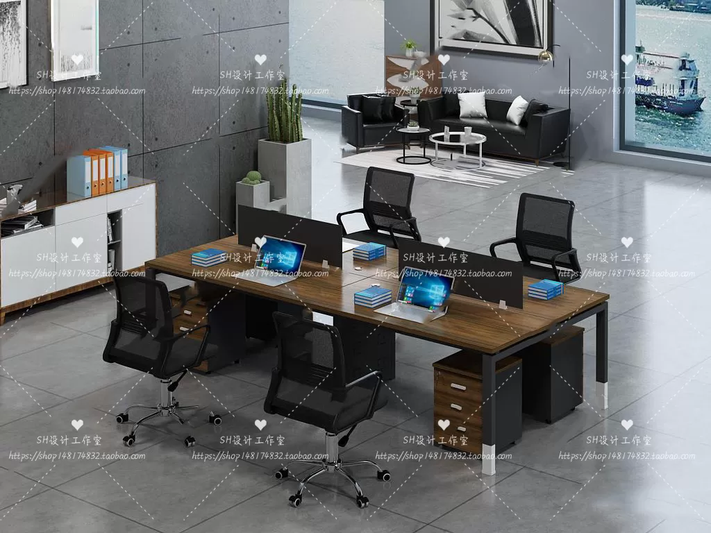 Office Table – Desk – 3D Models – 1402