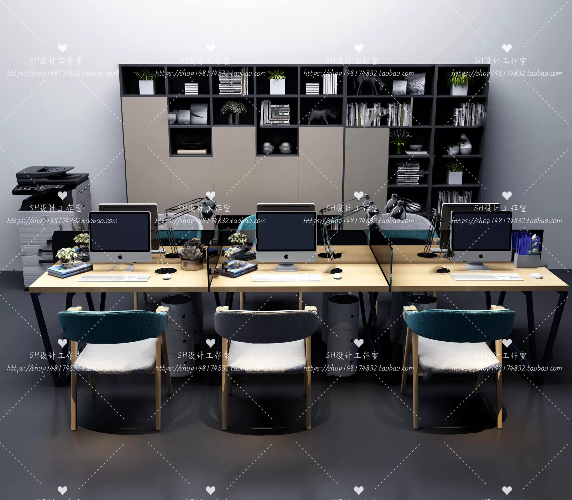 Office Table – Desk – 3D Models – 1405